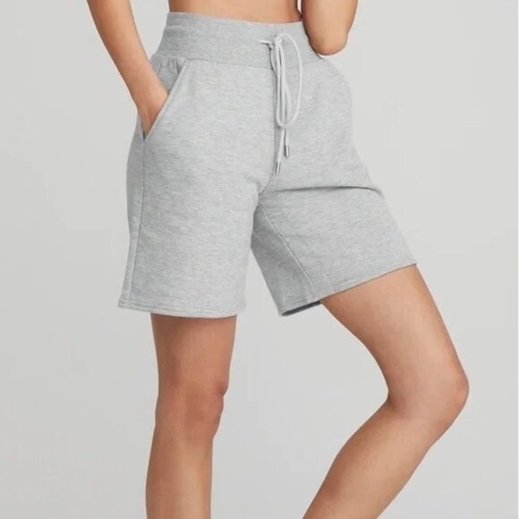 ALO  Easy Sweat Short Drawstring Lounge Athletic Heather Grey High Rise Womens S - Picture 1 of 16